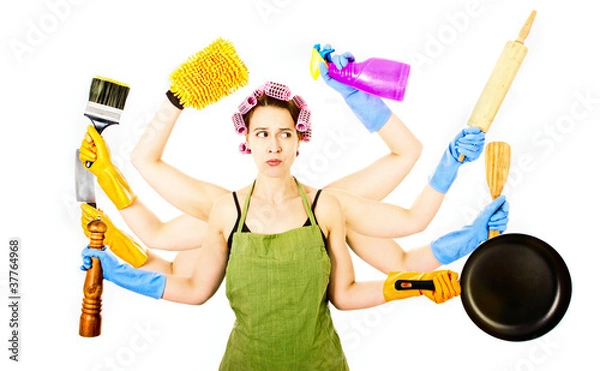 Obraz Overworked and Multitasking