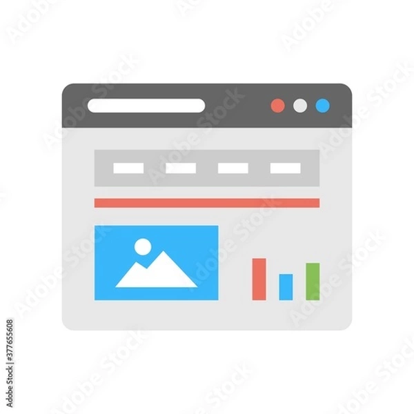 Fototapeta Web design concept icon - vector illustration.