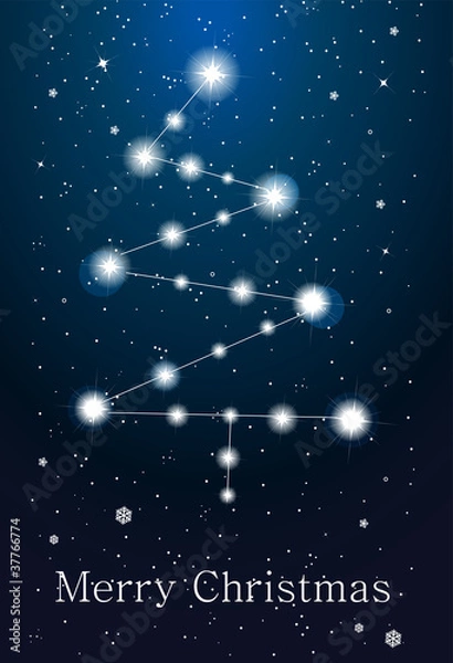 Obraz Constellations - christmas tree on the sky