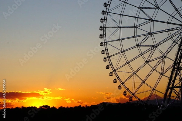 Obraz 夕方の観覧車