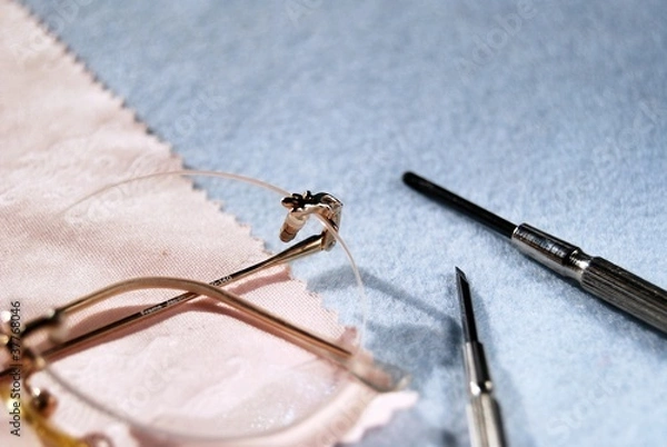 Obraz めがねのメンテナンス