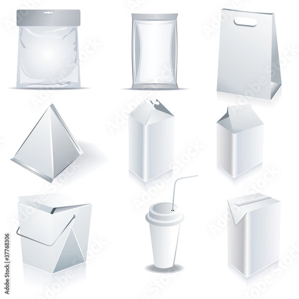 Fototapeta White package templates