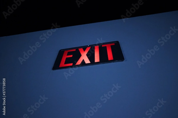 Fototapeta emergency exit sign
