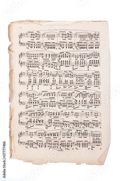 Fototapeta Old Sheet Music