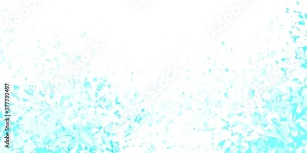 Fototapeta Light blue, green vector texture with random triangles.