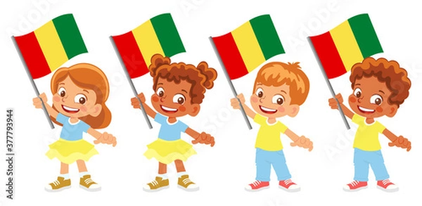 Obraz Guinea flag in hand set