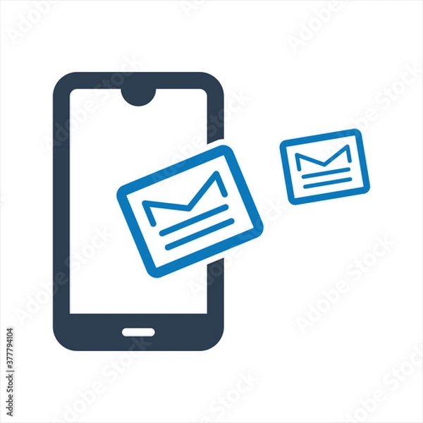 Fototapeta Mobile message icon. Mail icon.