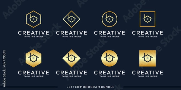 Fototapeta set monogram c logo design template vector	