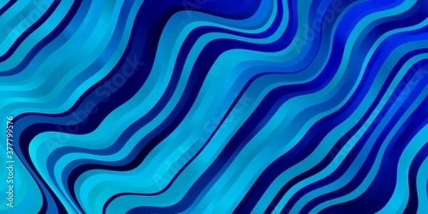 Fototapeta Light BLUE vector template with lines. Colorful illustration, which consists of curves. Best design for your posters, banners.