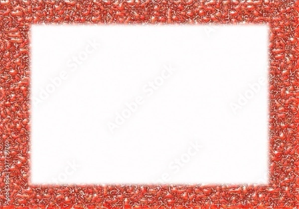 Obraz abstract empty white square with red vintage frame 