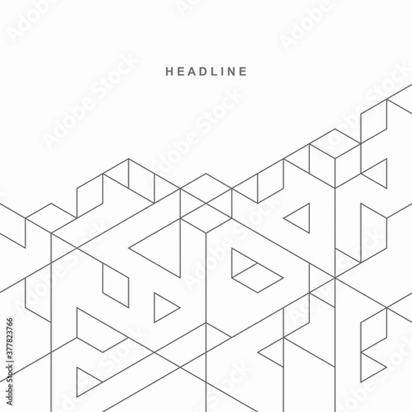 Fototapeta Abstract geometric technological background. Vector creative design.