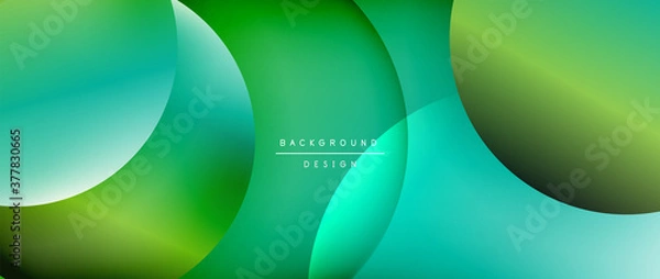 Fototapeta Circle modern geometric abstract background with liquid gradients