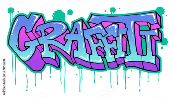 Obraz グラフィティ・アート(Graffiti)のロゴイラスト