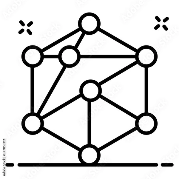 Fototapeta 
Network infrastructure icon design, star network structure 
