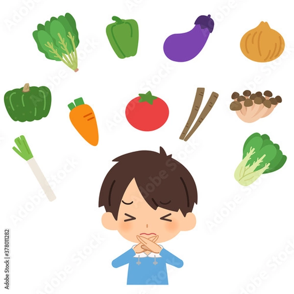 Obraz 野菜が嫌いな男の子