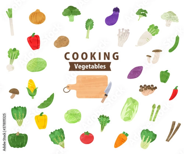 Obraz 野菜　水彩風