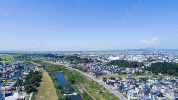 Obraz 《青森県》黒石市の空撮