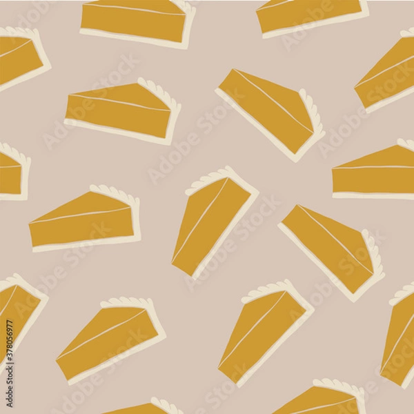 Fototapeta Pie vector seamless pattern, in modern abstract style. Trendy minimalistic illustration. Good for fabrics, textile, wrapping paper, scrapbooking paper.