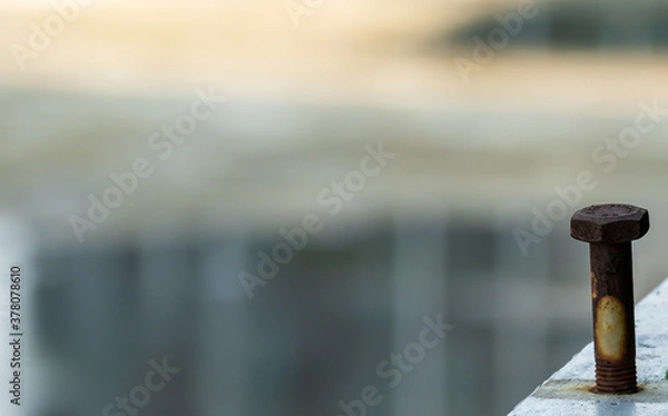 Obraz close up of an metal bolt