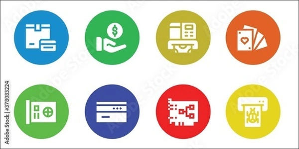 Fototapeta debit icon set