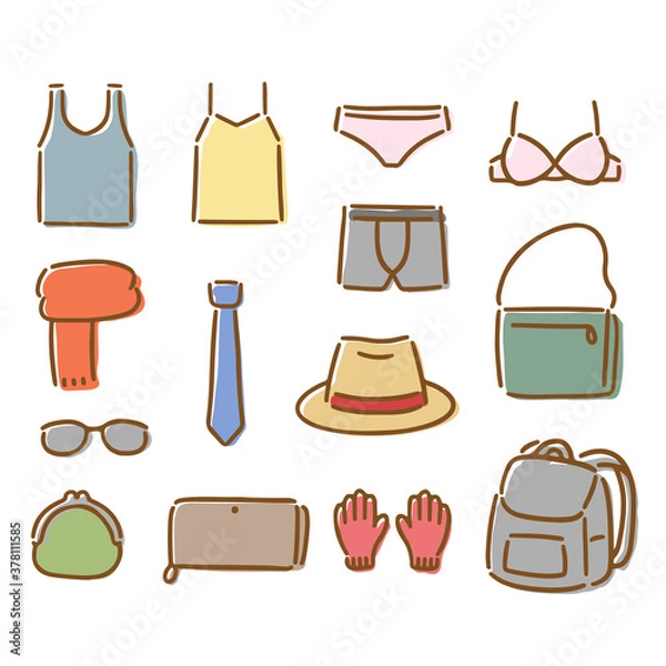 Obraz ファッション 雑貨 イラスト