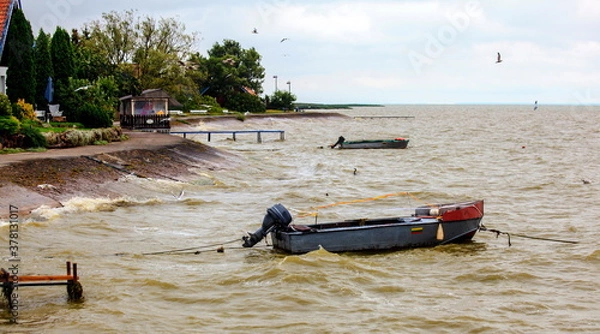 Obraz Windy day by the lagoon