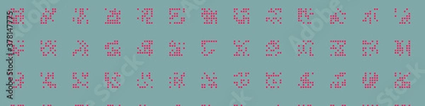 Fototapeta Abstract Color Halftone Dots generative art background illustration