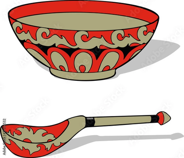 Fototapeta spoon and cup