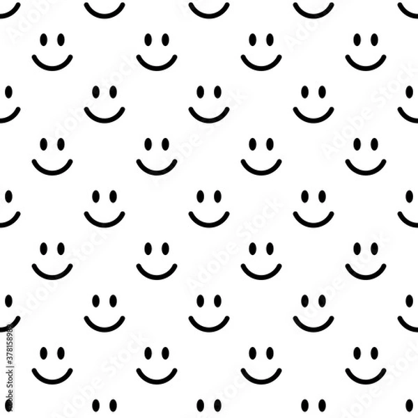 Fototapeta Smile line icon pattern. Vector abstract background