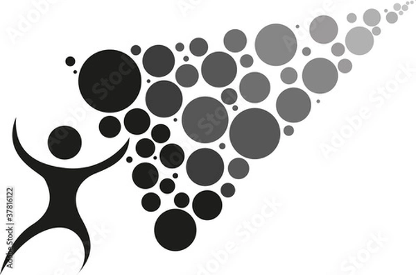 Fototapeta Man with Orbs