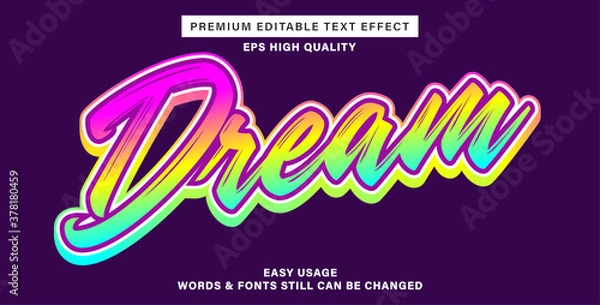 Fototapeta Premium editable text effect dream graffiti style