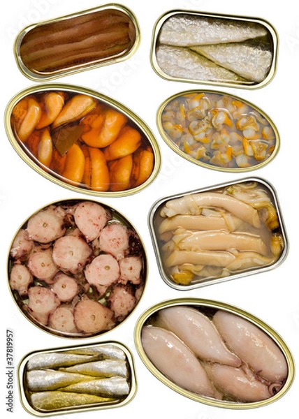 Obraz collage conservas 2