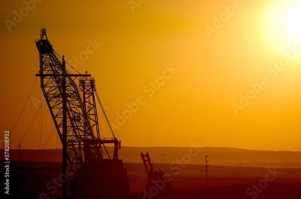 Fototapeta Crane at Sunset