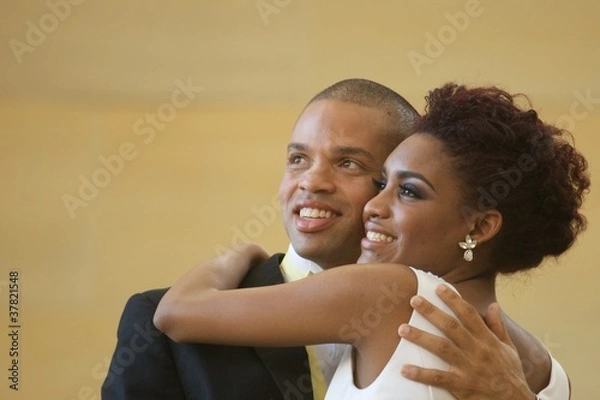 Obraz Bride and Groom on Their Wedding Day