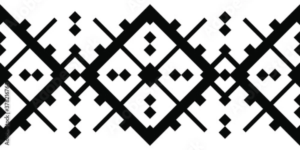 Obraz ethnic ornament from simple square shapes