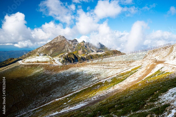 Fototapeta landscape with sky and clouds