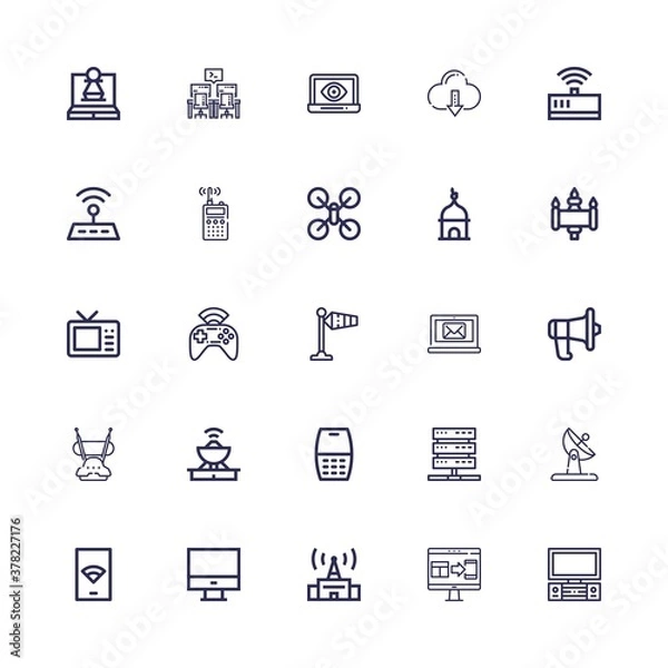Fototapeta Editable 25 wireless icons for web and mobile