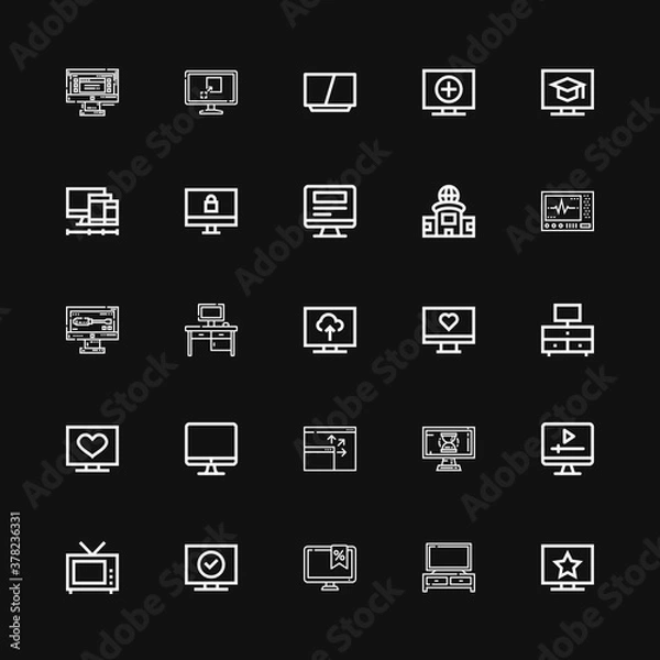 Fototapeta Editable 25 lcd icons for web and mobile
