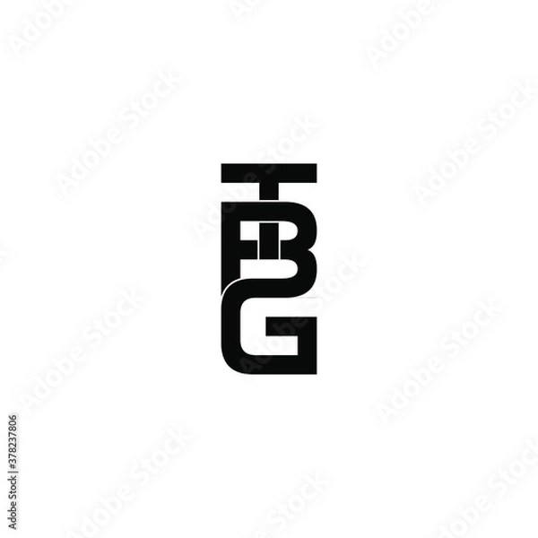 Fototapeta tbg letter original monogram logo design