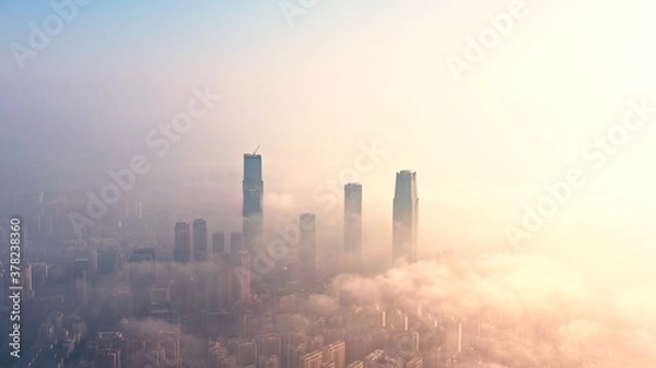 Obraz sunrise over the city