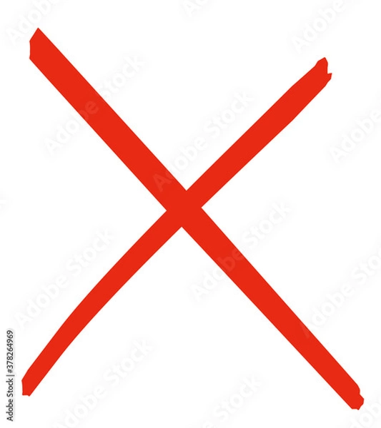 Obraz 細い赤いバツマーク