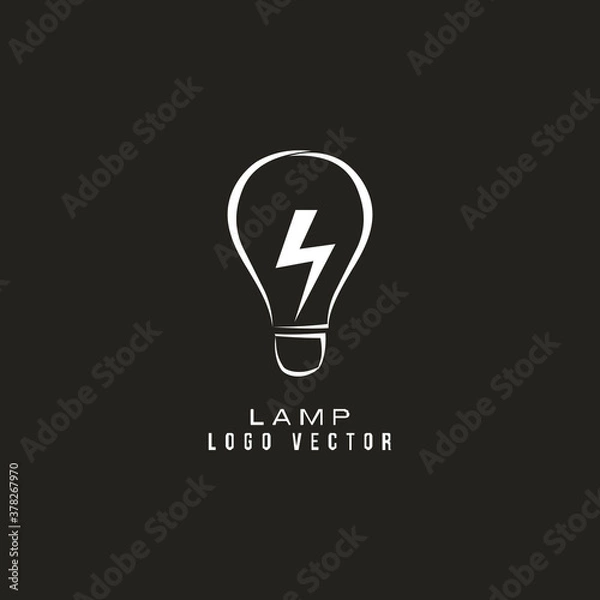 Fototapeta lamp logo