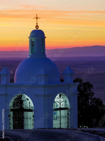 Obraz church at sunset