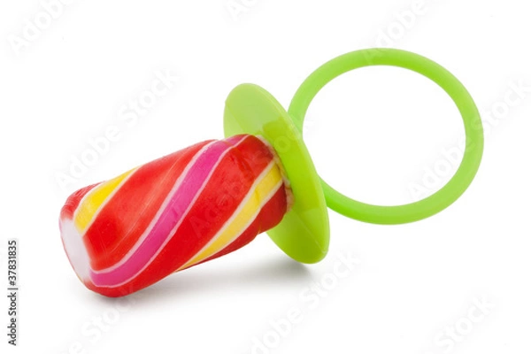 Fototapeta Colorful candy in a baby pacifier