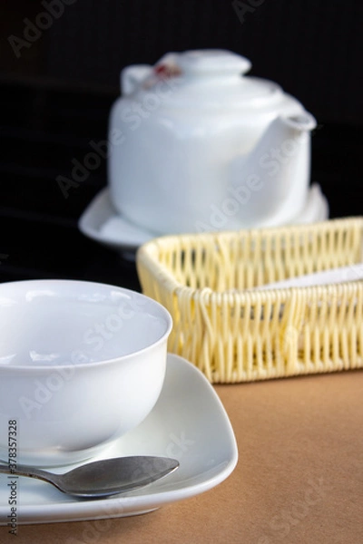 Obraz Cup of tea and teapot.