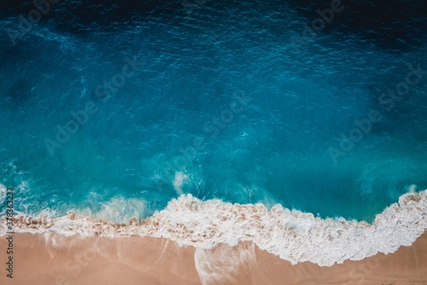 Obraz Wild beach, top view, waves