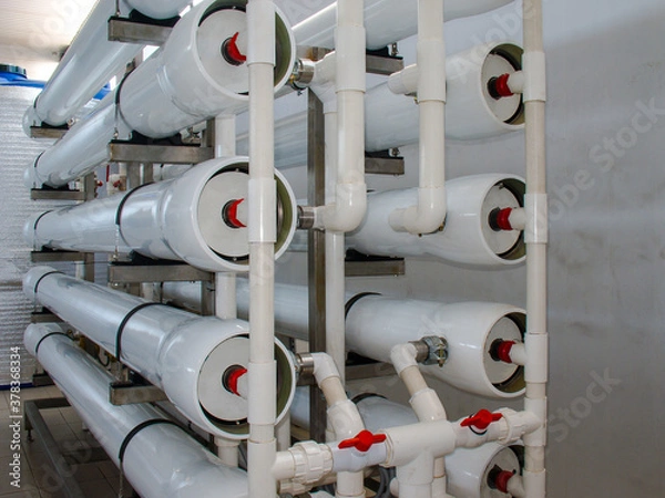 Fototapeta Reverse osmosis system - installation of industrial membrane devices