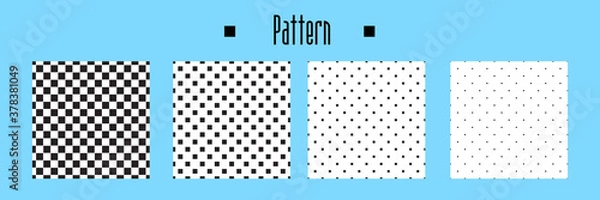 Obraz seamless square background. vector texture for note or notebook. black sheet paper. square pattern