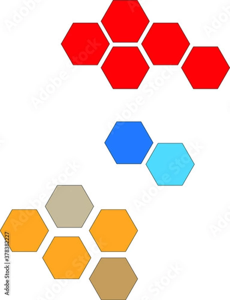 Fototapeta abstract background with hexagons