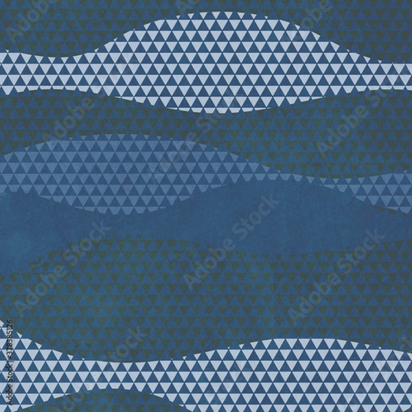 Fototapeta うろこの文様を用いた和柄の背景素材